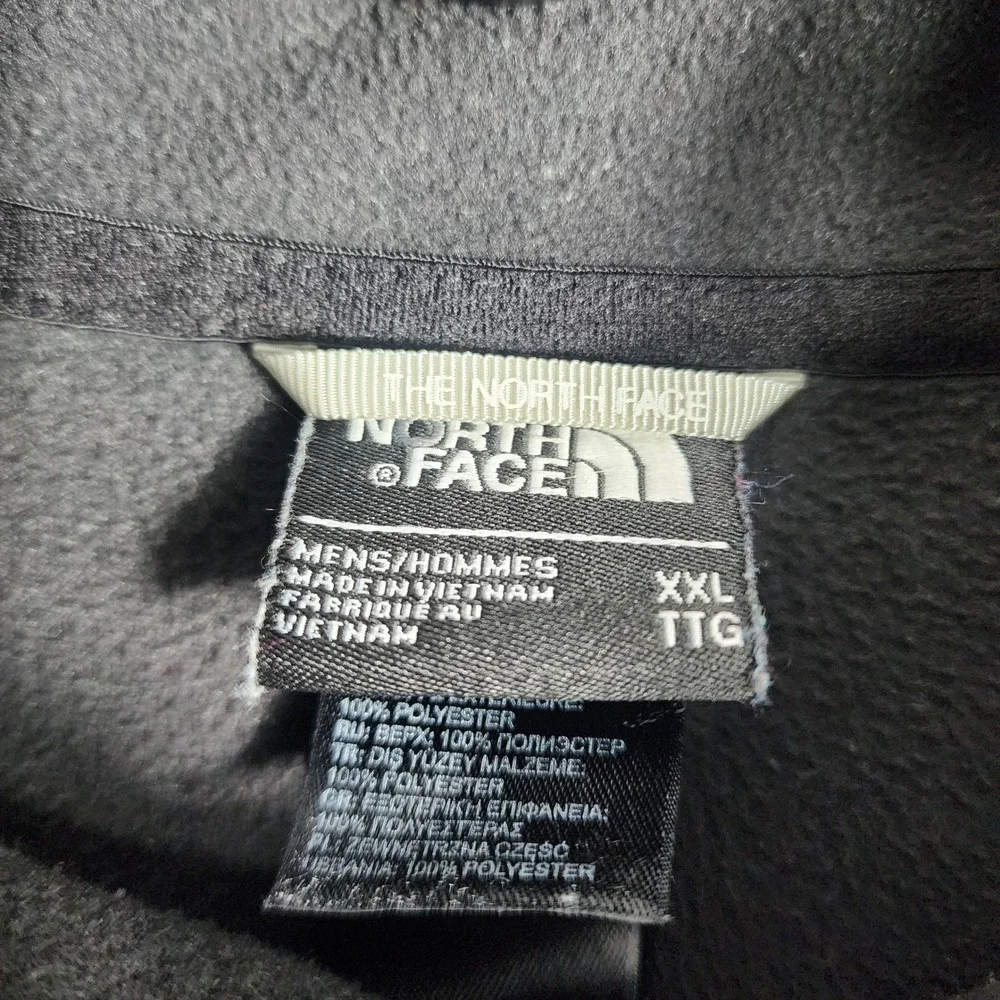 The North Face Men Fleece 1/4 Zip Pullover Sweater XXL‎ Black Thumbholes Pocket